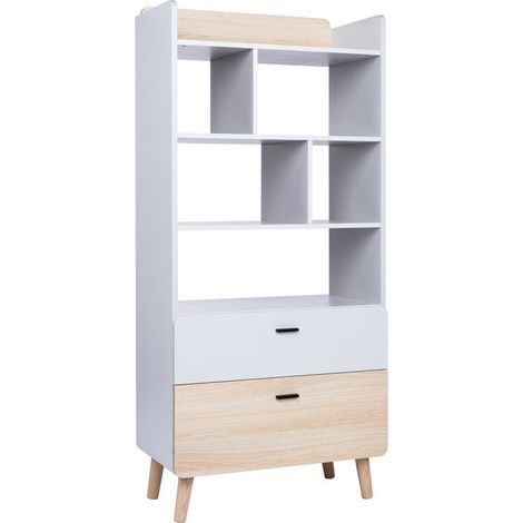 [NEUWERTIG] B-Ware Arthur Berndt Standregal Regal Kinderzimmer Aufbewahrung Lichtgrau Nagano Oak (1/2)