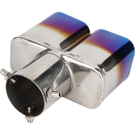 Embout d'échappement arrière double universel en acier inoxydable pour voiture, modifié, avec sortie de silencieux. (1/5)