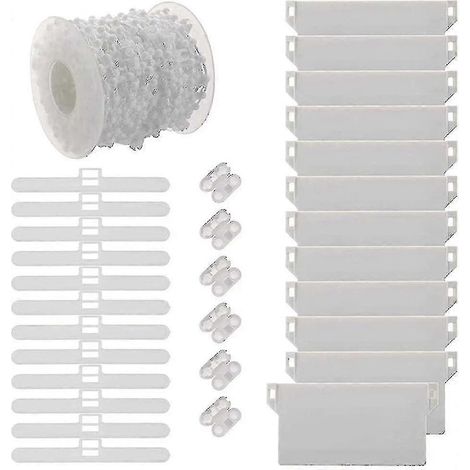 Kit de réparation pour stores verticaux, accessoires pour stores verticaux, connecteur de chaîne en plastique, connecteur supérieur 89 mm (1/5)