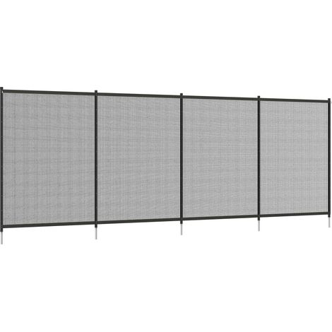 Clôture barrière de sécurité pour piscine filet - lot de 4 panneaux - Dim. 365L x 126H cm - noir (1/5)