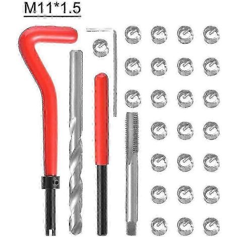 Kit de réparation de filetage métrique Car Pro Coil Helicoil Tool 25 pièces M3 M4 M7 M9 M11 M111.5 (1/5)