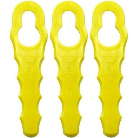 Ulisem 100er-Pack Ersatzklingen, kompatibel mit Ryobi Rasentrimmern, doppelt gezahnte Klingenköpfe RAC155, RAC157, RAC158 (1/4)