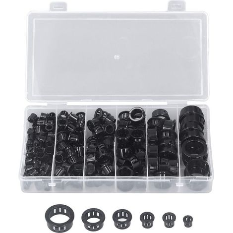 Protecteur d'œillets de câble à pression, 160 pièces, en Nylon et plastique, 5/16 pouces, 3/8 pouces, 1/2 pouces, 5/8 pouces, 3/4 pouces, 1 pouces (1/5)