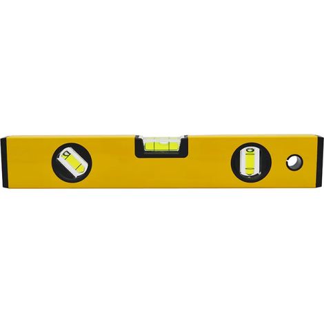 Niveau aluminium laqué 3 fioles incassables - 45 cm