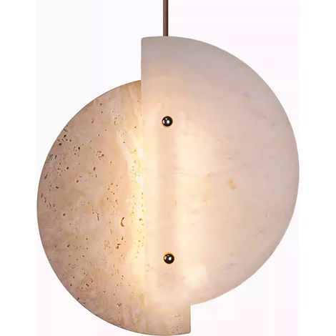Hängender Tischleuchter für Wohn- und Schlafzimmer – Echter Naturstein, minimalistisches und modernes Design, Alovez Bar Light