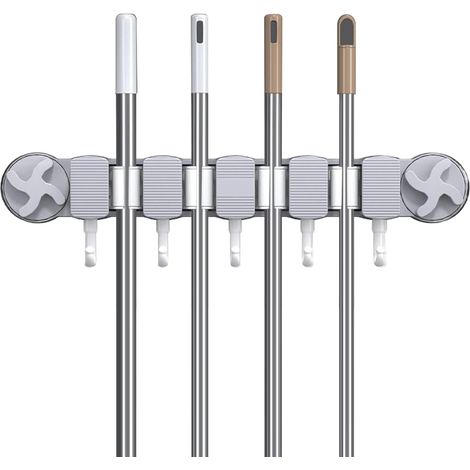 Support à balai Accessoires Nettoyage Outils De Jardin Support Rangement Support À Ventouse Brosse Chiffon Serviette Pour (1/5)