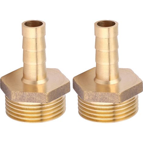 Raccord laiton mâle G3/4 fileté barbelé 10mm, 2 pièces connecteur tuyau pour gaz et liquide (1/5)