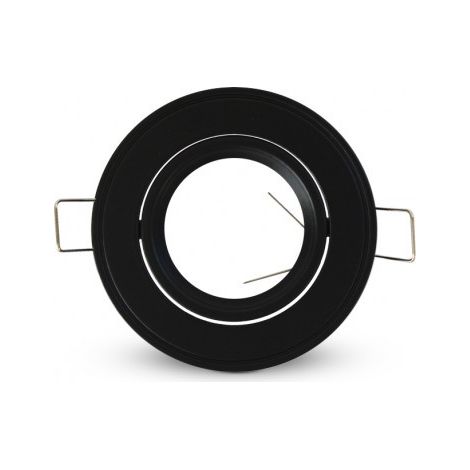 Support plafond Rond Orientable Noir Ø86 mm Miidex Lighting®