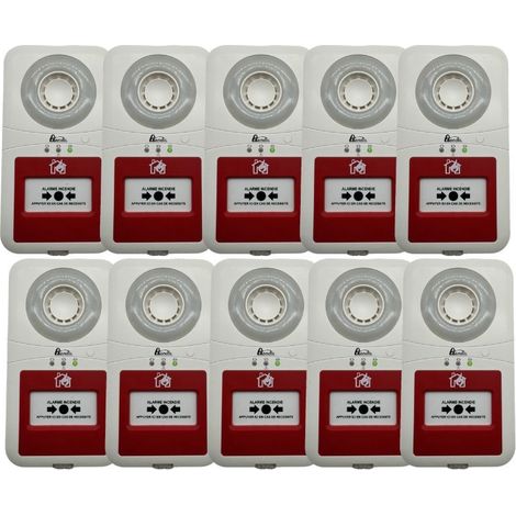 Pack 10 alarmes type 4 autonome à pile pour ERP style commerce (1/4)