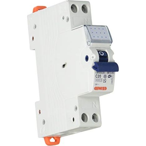 GEWISS GW90028 - Magnetotermico Compatto MTC 45 1P+N C20 4500A 1 Modulo