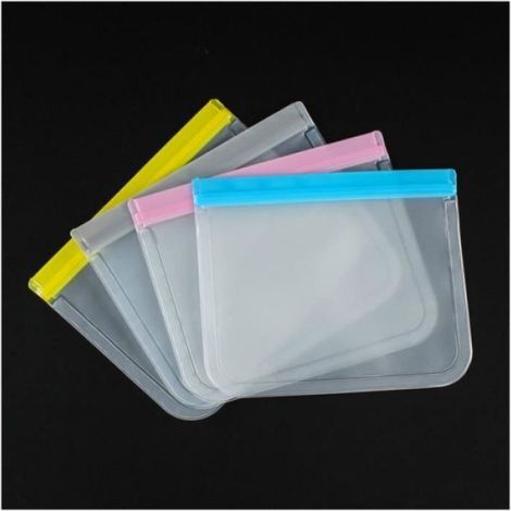 Sac Congelation Reutilisable Sacs de Ziplock Réutilisables Prévenir Les Fuites - Pour les Fruits La viande Le Lait 7 Pièces (1/4)