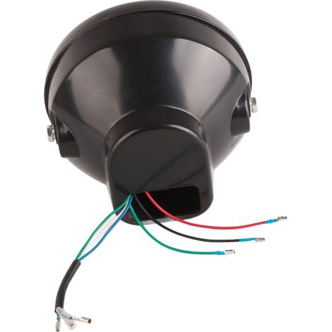 Universeller 7-Zoll-H4-35-W-gelber 12-V-LED-Motorradscheinwerfer mit schwarzer Halterung (1/5)