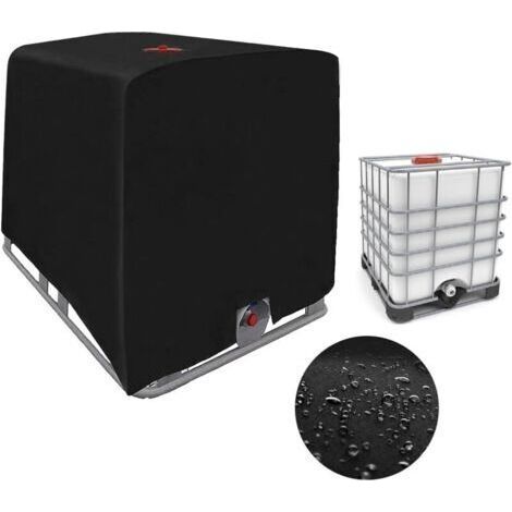 Bâche de protection pour cuve 1000L IBC Polyester 210D imputrescible Dimensions 120 x 100 x 116 cm Cordon de serrage pour maintien (1/5)