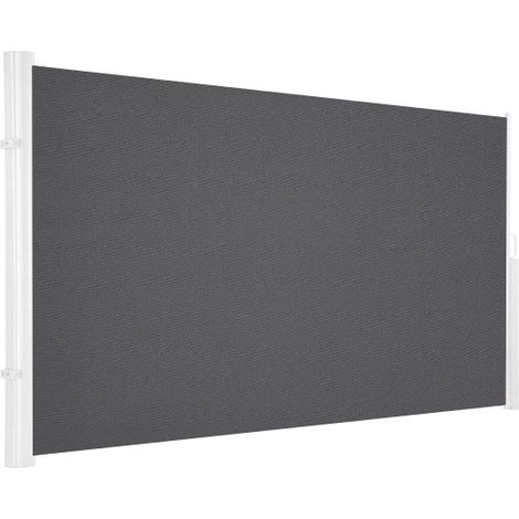 STORE DE TERRASSE LATERAL RETRACTABLE STRUCTURE GRISE 4 X 1,6 TOILE DICKSON® ARDOISE (1/5)