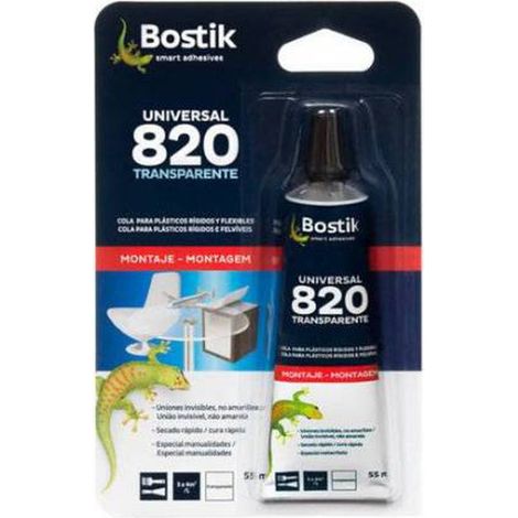 Adhésif de contact transparent Bostik Universal 820 Blister de 55 ml