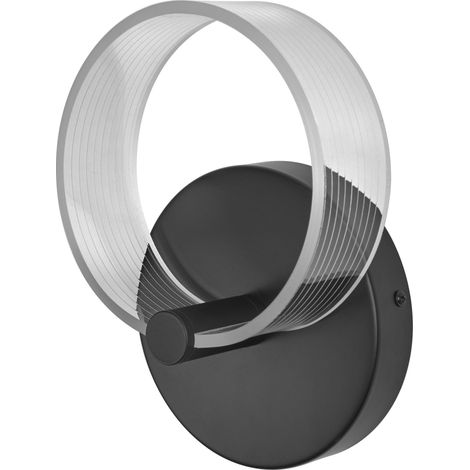 OSRAM DECOR Circle Applique murale, 8W, 370lm, 3000K/4200K/6500K, teinte au choix blanc chaud/froid, lumière du jour blanc froid, Click CCT, non gradable, IP20, PMMA, noir, LED non interchangeable (1/5)