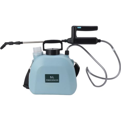 Pulvérisateur électrique sans fil, large, antidérapant, pulvérisateur à dos pour plantes, fleurs et agriculture, 5 L, bleu (1/5)