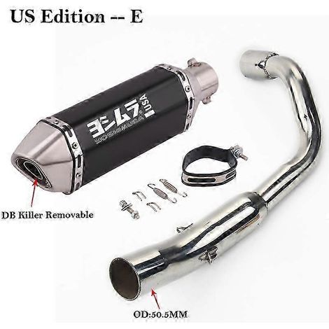 Sistema Completo De Escape Para Motocicleta, Silenciador De Tubo De Enlace Medio Modificado, Extrable, Db Killer, Para Honda Cb600f Hornet 600, Cb600( US Edition-E) (1/5)