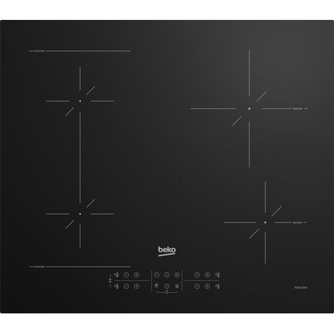 Beko – Table de cuisson à induction 4 foyers – HII64200SF – Encastrable 59 cm – Commande tactile – Puissance 7200W (1/2)