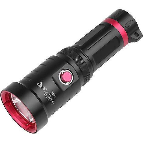 Lampe torche de plongée professionnelle étanche et ultra-lumineuse XHP70 en alliage d'aluminium (1 pièce) (1/4)