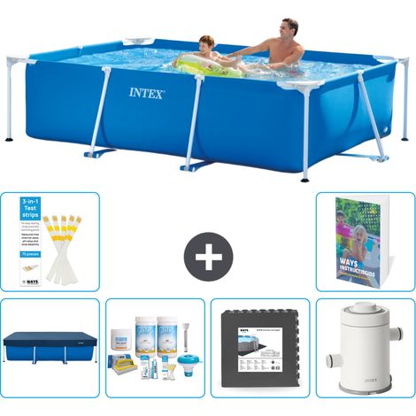 Rechteckiger Frame Pool - 260x160x65 cm - 7-teilig S64