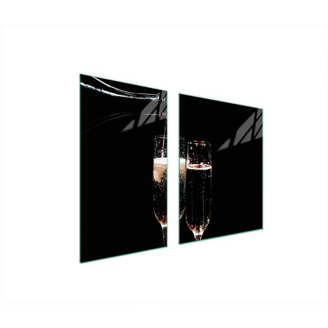 ASSIETTE EN VERRE et PLANCHE À DÉCOUPER 100x52 VIN (1/5)