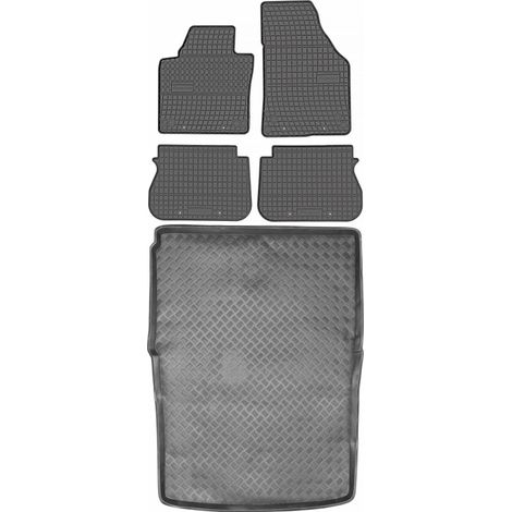Juego de alfombrillas de goma para Volkswagen Caddy VAN (2004-2020) - Alfombrilla para maletero