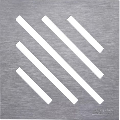 airfit Design Edelstahlrost "Diagonal" 2mm gebürstet, aufliegend, für 60202BA