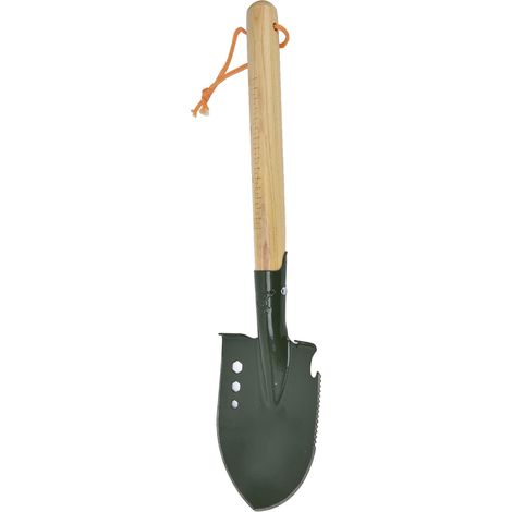 Tragbare, multifunktionale Militärschaufel für den Garten, Überlebenswerkzeug aus Metall fürs Auto, kleiner, kompakter Spaten (1/5)