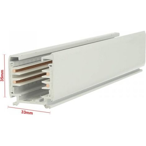 Solo Binario Guida Trifase Quadrato Da 3 Metri Colore Bianco Per Controllare 3 Gruppi Di Fari Led Nella Stessa Barra Da Soffitto O A Sospensione