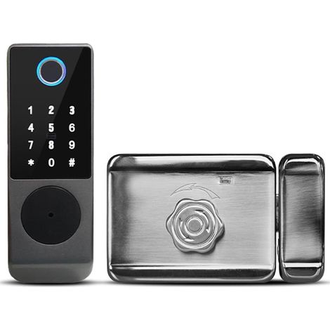 Serrure de porte intelligente Tuya – Serrure À Empreintes Digitales Wifi, Étanche, For L'extérieur, Bluetooth, Application TTLock, Carte Rfid, Mot De Passe Numérique, Serrure De Porte Intellinte Élect (1/5)