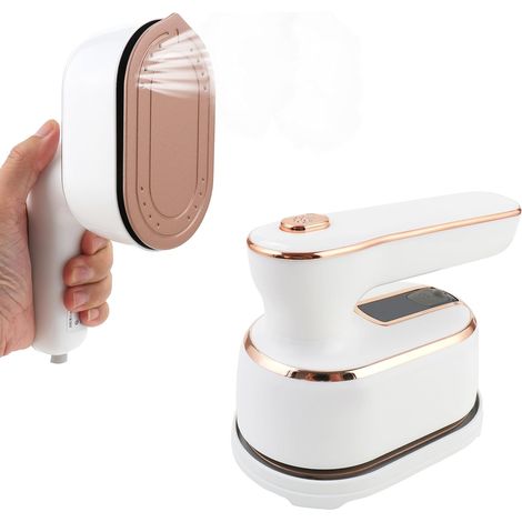 Fer à repasser voyage mille watts pliable avec semelle céramique antiadhésive chauffe rapide quinze secondes compact et pratique