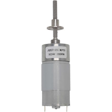 Moteur à vis sans fin autobloquant 24V DC, couple élevé, réducteur à bride M6x50mm, 200 tr/min, usage industriel (1/5)