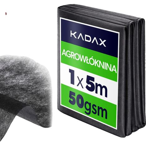 Agrofabric, 1 x 5 metros, 50 gramos, estructura de tejido transpirable, resistente a los rayos UV, apto para diversas aplicaciones de jardinería. (1/5)