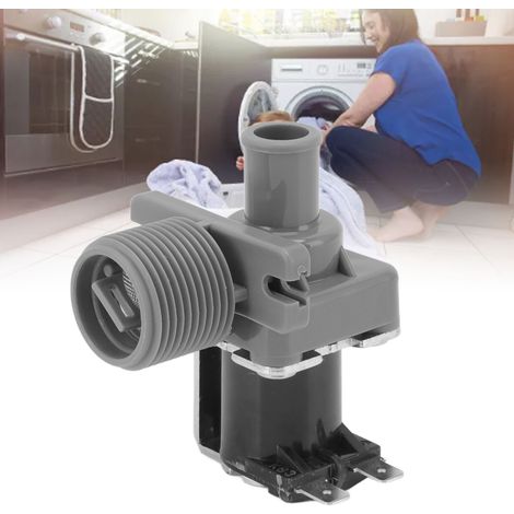 Robinet d'eau d'entrée électrique pour lavomatique SANYO FCD270A, double filtration ABS 220‑240V (1/5)