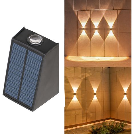 Lampada solare da parete per esterni impermeabile e ultra luminosa, ideale per giardino, cortile, veranda o recinzione, luce calda (1/5)