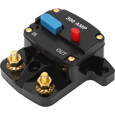 Support d'onduleur en ligne avec fusible à réarmement manuel pour disjoncteur audio de voiture, adapté aux systèmes stéréo audio de voiture, navires, camions, bus, 300A. (1/5)