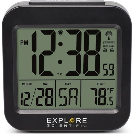 Explore Scientific RDC 1008 Digitaler Wecker Schwarz