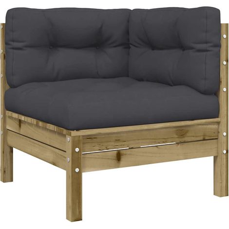 Maison Exclusive - Garten-Ecksofa mit Kissen Kiefernholz Imprägni (1/5)