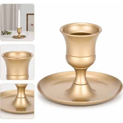 Set de 5 Pieces Chandeliers Metal Dore 8 x 8 x 5,3 cm 0,5 kg pour Decoration Table Photographie Accessoire Romantique (1/5)