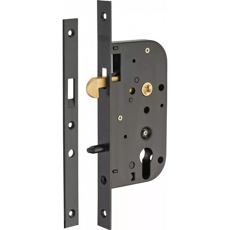 Thirard – Serrure à crochet encastrable pour porte coulissante – Axe 50mm – Verrouillage efficace – Installation droite/gauche – Acier durable