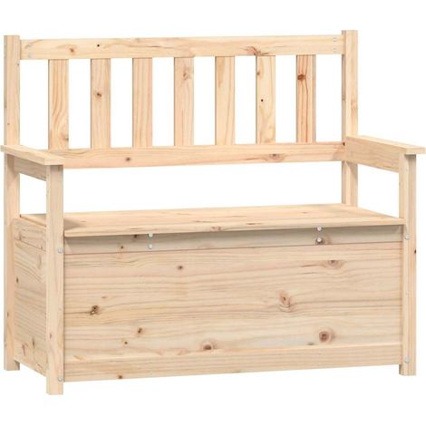 vidaXL Banco de madera maciza de pino 112,5x51,5x96,5 cm (1/2)