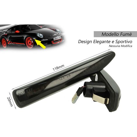 Kit Freccia Laterale a Led Side Marker Dinamica Lente Fume BMW Serie 7 E65 E66 E67 2001-2008 OEM 63137164757 (1/3)