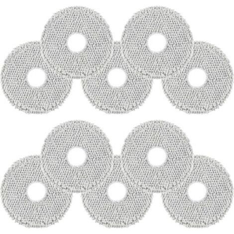 [NON UTILIZZATO] Confezione da 10 panni per mocio compatibili con T10/T20/T30S/T50N50, in morbida microfibra, lavabili e riutilizzabili.