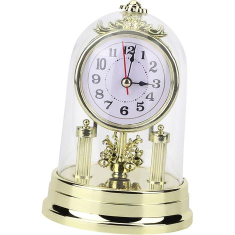 Horloge de Salon Style Rétro Européen Quartz DoréE Fonctionnement (1/5)