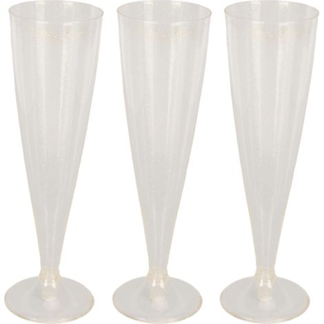 Lot de 10 verres à vin en plastique, flûtes à champagne de 13 cl, verres à cocktail, décoration intérieure, articles de fête (1/5)