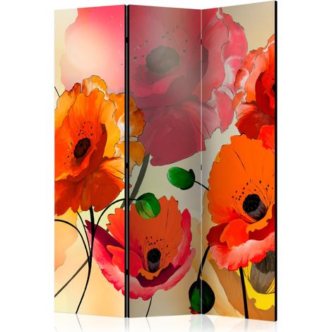 Paravent 3 Volets "Velvet Poppies II" 135x172cm (1/2)