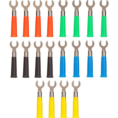 Connecteur de fil de Type U, 6mm, soudable, bonne conductivité, 5 couleurs en laiton pour poste de liaison, 4 jeux (1/5)