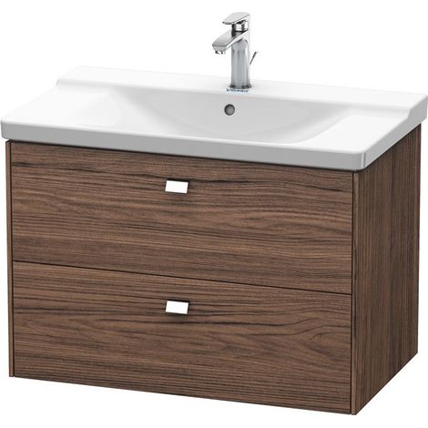 BRIOSO Mobile lavabo Griffe cromato 561x820x479mm noce scuro
