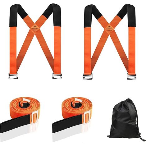 Cinghie per traslochi, cinghie di sollevamento per 2 persone per spostare mobili, sistema di sollevamento e trasloco, tracolla per il trasporto di mobili pesanti, elettrodomestici, materassi, sollevam